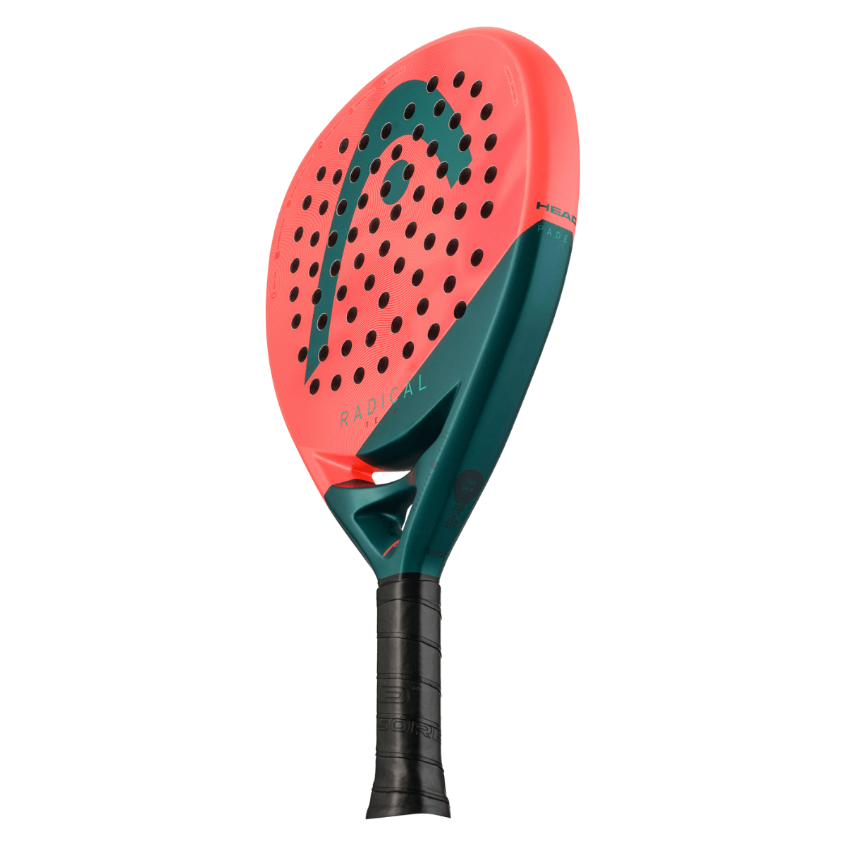 Schuin onder vooraanzicht HEAD Radical Team 2026 – Wendbaar & Krachtig Druppelvorm Racket