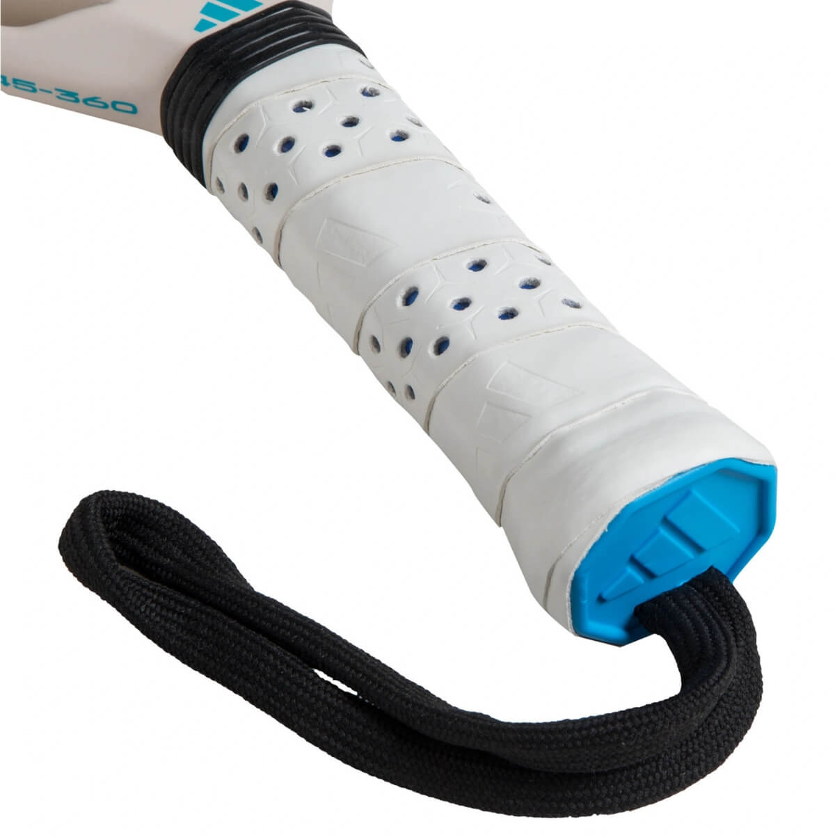 Adidas Cross It Light 3.4 padel racket handvat met blauw dop.