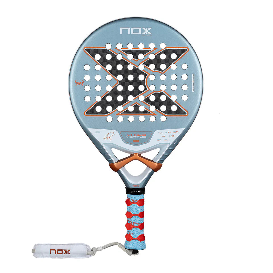 Vooraanzicht Nox VK10 Ventus Control 12K by Aranzazu Osoro 2026 – Rondvormig padelracket met 12K Carbon en MLD Black EVA-kern. Licht, wendbaar en perfect voor controlegericht spel.