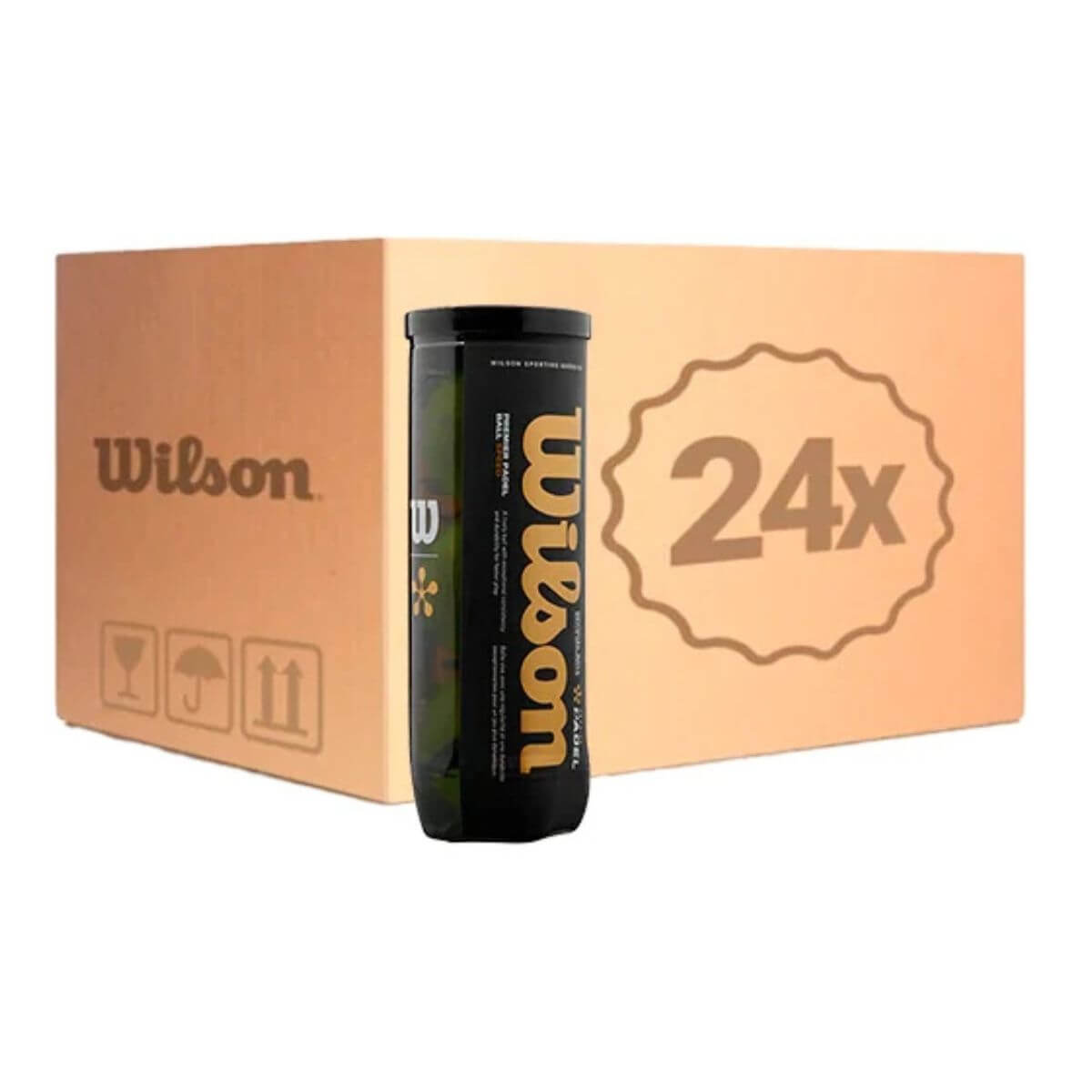 Wilson Premier Padel Speed padelballen – doos met 24 blikken van 3 officiële wedstrijdballen van de Premier Padel Tour.