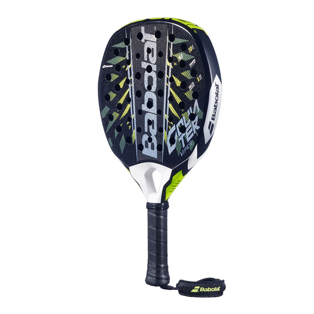 Schuin vooraanzicht Babolat Counter Viper – Controle & Power Padelracket | 3K Carbon