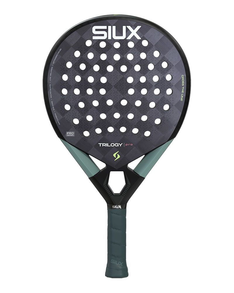 Vooraanzicht Siux Trilogy Pro 2026 Black – Controle Padelracket | 24K Carbon