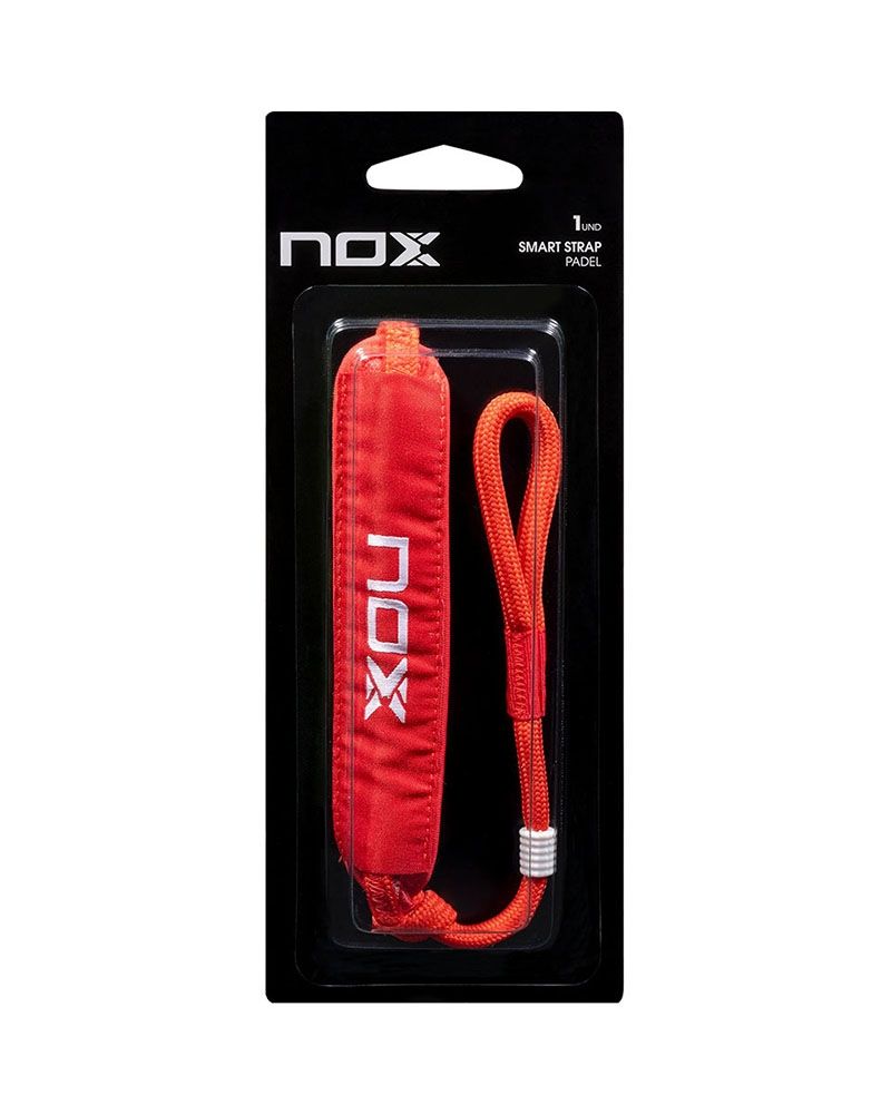 Rood polsbandje van Nox in verpakking vooraanzicht