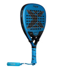 Schuin vooraanzicht Nox EA10 Ventus Attack 12K Xtreme 2026 – Edu Alonso Edition. Diamantvormig padelracket met 12K Carbon, Multilayer Black EVA-kern en 3D-Rough Surface voor krachtig aanvallend spel.