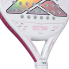 Detail kader wit padel racket Nox Pro Cup Silver 2027 met roze details