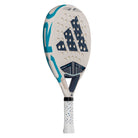 Adidas Cross It Light 3.4 witte padel racket met donkerblauw adidas logo schuin vooraanzicht