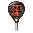 Zwart padel racket met oranje aap logo Mono Fuerte orange vooraanzicht