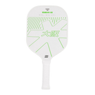 Vooraanzicht wit pickleball racket met groen Osaka logo