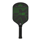 Vooraanzicht Osaka Pro Tour Pickleball racket zwart met groen Osaka logo