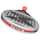 Bovenaanzicht grijs padel racket Nox Ventus Control 3k 2027 by Miguel Lamperti met afneembare gewichten