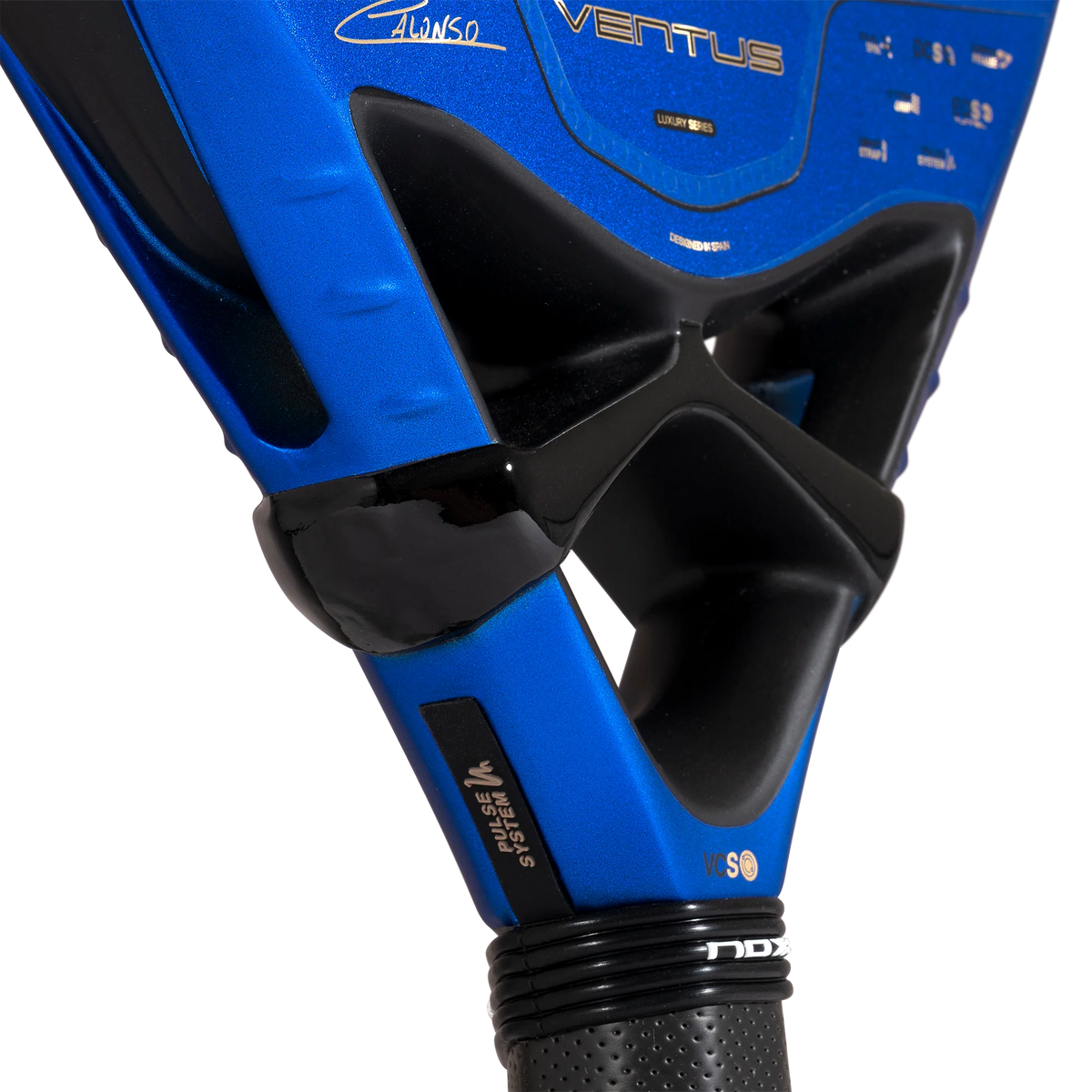 Anti schok blauw padel racket Nox Ventus Hybrid 12k 2027 by Edu Alonso