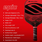 Selkirk Amped Epic paddle / racket Selkirk Red specificaties