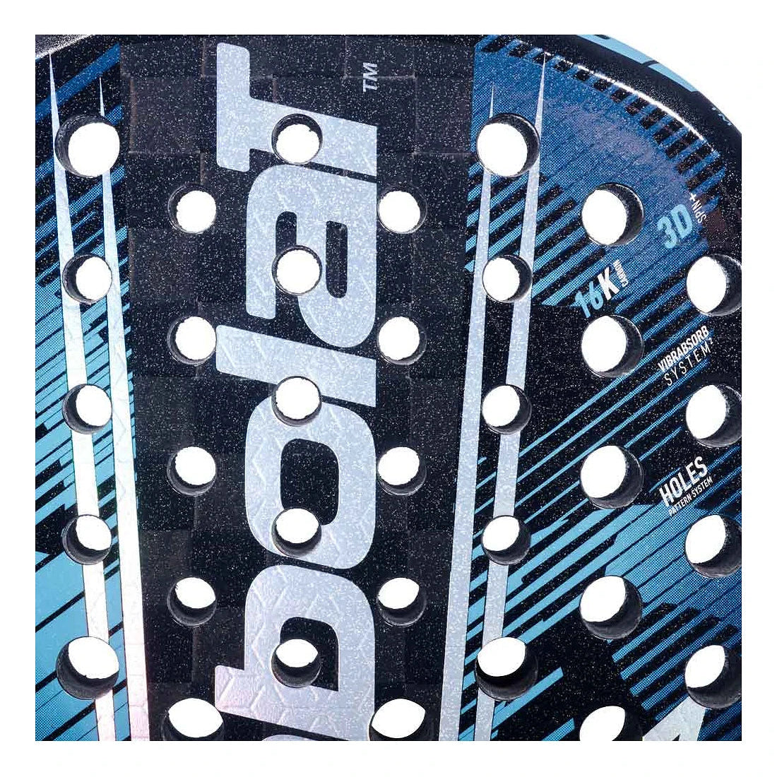 Detail slagoppervlak Babolat Air Viper – Licht Power Padelracket | 16K Carbon