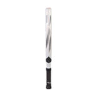 Zijaanzicht witte Bullpadel Vertex Jr Boy 2026 padel racket met zwart logo.