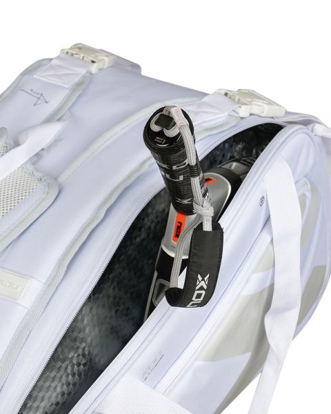 Racketvak witte Nox padel tas met gouden Nox logo