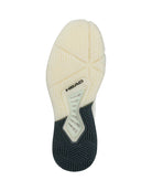 Zool witte padel schoenen met donker blauw tekst HEAD