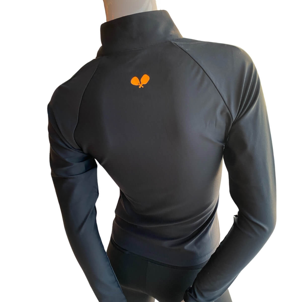 Pace long sleeve performance jacket zwart achteraan logo