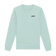 Carribean blue sweater met zwart logo pace op de borst