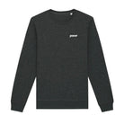 Grijze sweater met wit logo pace op de borst