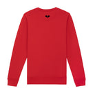 Rode sweater met zwart logo pace centraal achteraan nek