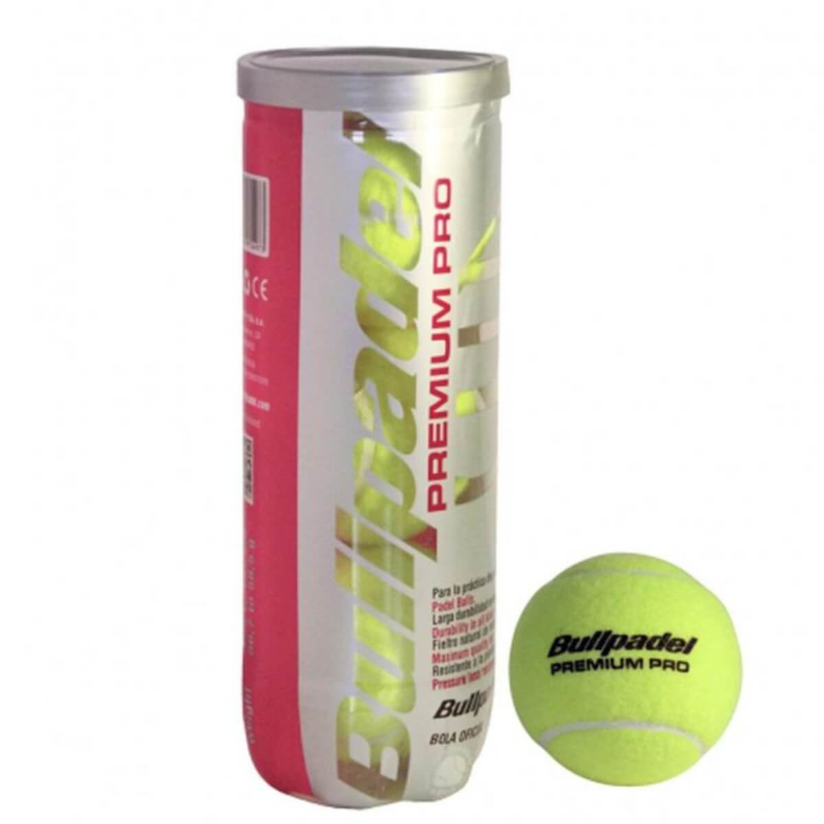 Bullpadel Premium Pro padel ballen x3 achterkant